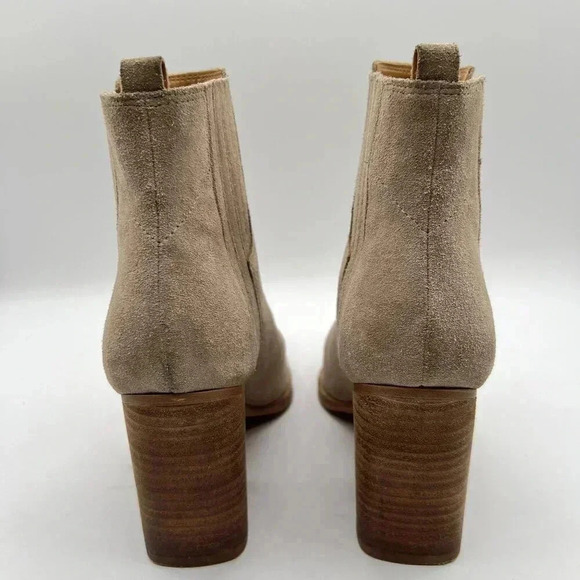 Marc Fisher 9M Mloshay Leather Pull on Booties Western Cowgirl Boots Suede Tan - Picture 7 of 13